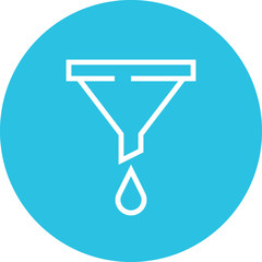 Sticker - Funnel With Drop Outline Icon