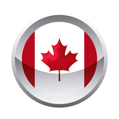 Poster - flag of canada in shape circle