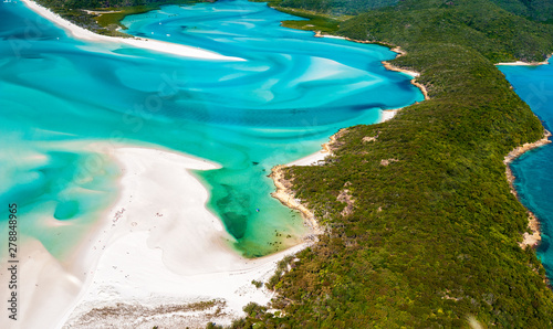 Fotomural Hill Inlet from a helicopter over Whitsunday Island - swirling white sands