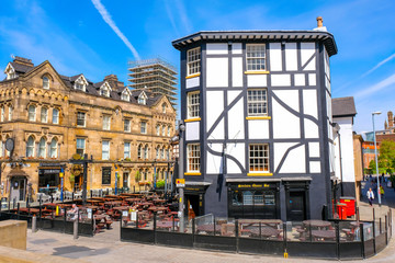 cityscape and architecture at manchester city centre