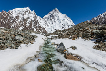 K2 mountain peak, second highest mountain in the world, K2 trek, Pakistan, Asia