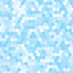 Vector banner consisting of blue honeycomb tiles