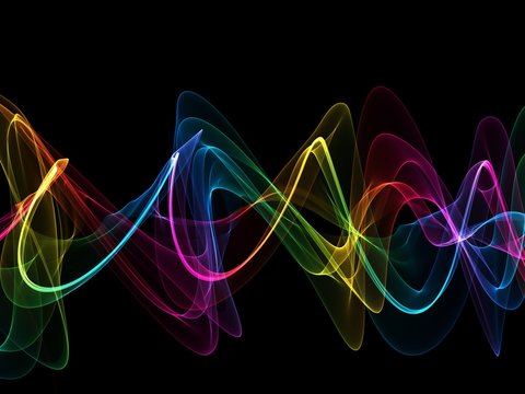 Abstract rainbow light wave futuristic background