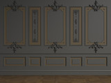 Fototapeta  - Classic interior wall with mouldings