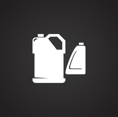 Poster - Plastic related icon on background for graphic and web design. Simple illustration. Internet concept symbol for website button or mobile app.