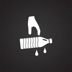 Poster - Plastic related icon on background for graphic and web design. Simple illustration. Internet concept symbol for website button or mobile app.