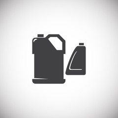 Poster - Plastic related icon on background for graphic and web design. Simple illustration. Internet concept symbol for website button or mobile app.