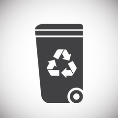 Poster - Plastic related icon on background for graphic and web design. Simple illustration. Internet concept symbol for website button or mobile app.