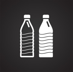 Poster - Plastic related icon on background for graphic and web design. Simple illustration. Internet concept symbol for website button or mobile app.