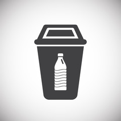 Poster - Plastic related icon on background for graphic and web design. Simple illustration. Internet concept symbol for website button or mobile app.