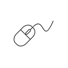 Fototapete - Mouse icon template color editable. Mouse symbol vector sign isolated on white background. Simple logo vector illustration for graphic and web design.