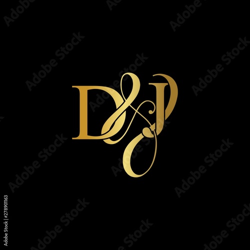 D J Dj Logo Initial Vector Mark Initial Letter D J Dj