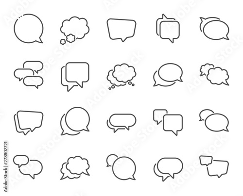 Speech Bubbles Line Icons Social Media Message Comic Bubbles And Chat Think Sticker Comment Speech And Talk Bubble Icons Discussion Balloon Chatting Box Cartoon Message Vector Stock Vector Adobe Stock Speech Bubbles Line Icons Social Media Message Comic Bubbles And Chat Think Sticker Comment Speech And Talk Bubble Icons Discussion Balloon Chatting Box Cartoon Message Vector Stock Vector Adobe Stock
