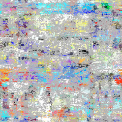 Aufkleber - Vector image with imitation of grunge datamoshing texture.
