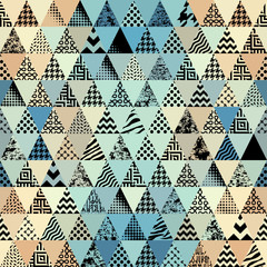 Aufkleber - Seamless vector pattern background of a triangles.
