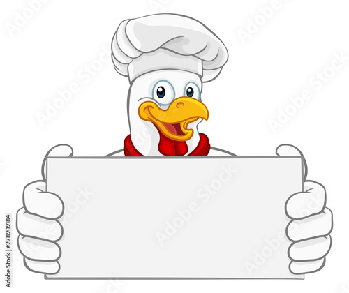 A chef chicken rooster cock...