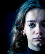 © SB Arts Media - Portrait of sad, unhappy young girl crying. Helpless, depressed