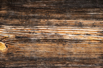 Wall Mural - Background Of Dark Brown Rustic Wood. Charred Wooden Textures Close-up.