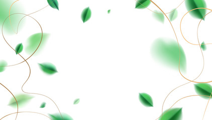 Green spring nature background with leaves