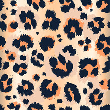 Leopard Pattern Design Funny Drawing Seamless Pattern. Lettering Poster Textile Graphic Design Wallpaper, Wrapping Paper.