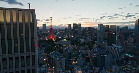 Sticker - Tokyo city at sunset