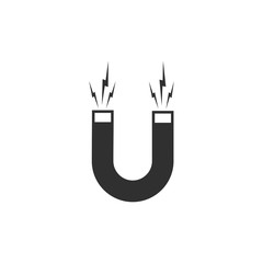Aufkleber - Magnet icon template color editable. Magnet symbol vector sign isolated on white background. Simple logo vector illustration for graphic and web design.
