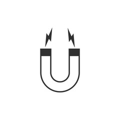 Aufkleber - Magnet icon template color editable. Magnet symbol vector sign isolated on white background. Simple logo vector illustration for graphic and web design.