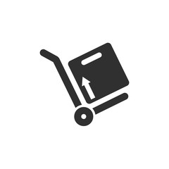 Fototapete - Handcart icon template color editable. Wheelbarrow symbol vector sign isolated on white background. Simple logo vector illustration for graphic and web design.