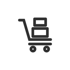 Fototapete - Handcart icon template color editable. Wheelbarrow symbol vector sign isolated on white background. Simple logo vector illustration for graphic and web design.