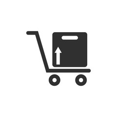Poster - Handcart icon template color editable. Wheelbarrow symbol vector sign isolated on white background. Simple logo vector illustration for graphic and web design.