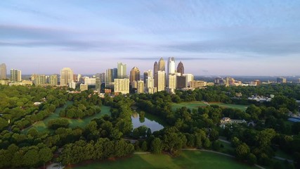 Canvas Print - Downtown Atlanta Georgia GA Drone Skyline Aerial