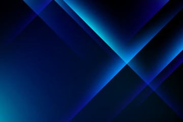 Wall Mural - abstract blue light crystal on dark background.