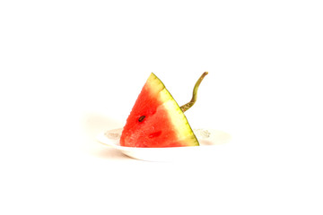 fresh watermelon on a white background