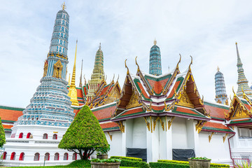 One landmark of Wat Phra Kaew in Bangkok, Thailand. A place everyone in every religion can be viewed.