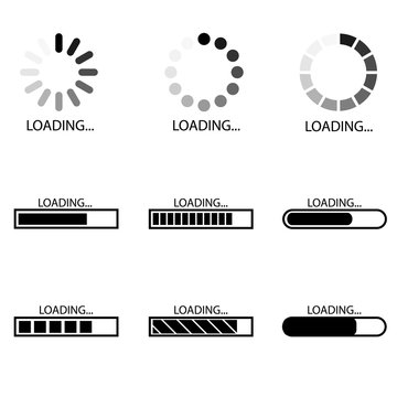 Loading icon, logo isolated on white background