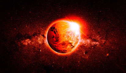 Wall Mural - global warming. elements of this image furnished by nasa.