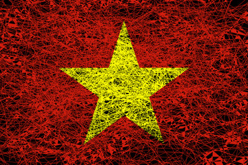 Wall Mural - Flag of Vietnam.