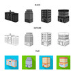 © pandavector - Isolated object of construction and building logo. Set of construction and estate vector icon for stock.