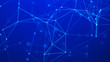 © Olga - Abstract connection dots. Technology background. Network connection structure. Plexus effect. 3d