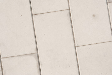 Brick pavement tile, top view. Light sidewalk, pavement texture