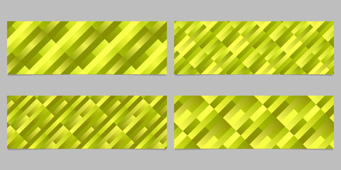 Aufkleber - Gradient stripe pattern banner background set - abstract vector graphic designs with diagonal stripes