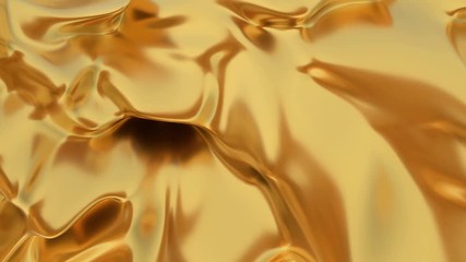 Wall Mural - abstract gold liquid. Golden wave background. Gold background. Gold texture. Lava, nougat, caramel, amber, honey, oil.
