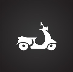 Poster - Moto related icon on background for graphic and web design. Simple illustration. Internet concept symbol for website button or mobile app.