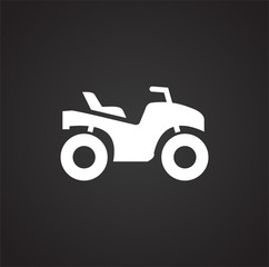 Poster - Moto related icon on background for graphic and web design. Simple illustration. Internet concept symbol for website button or mobile app.