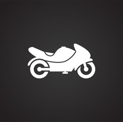 Poster - Moto related icon on background for graphic and web design. Simple illustration. Internet concept symbol for website button or mobile app.