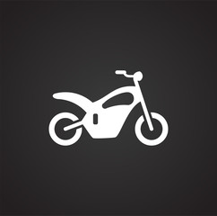 Poster - Moto related icon on background for graphic and web design. Simple illustration. Internet concept symbol for website button or mobile app.