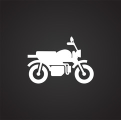 Poster - Moto related icon on background for graphic and web design. Simple illustration. Internet concept symbol for website button or mobile app.