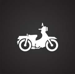 Poster - Moto related icon on background for graphic and web design. Simple illustration. Internet concept symbol for website button or mobile app.