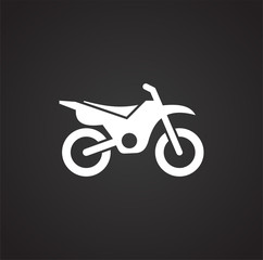 Poster - Moto related icon on background for graphic and web design. Simple illustration. Internet concept symbol for website button or mobile app.