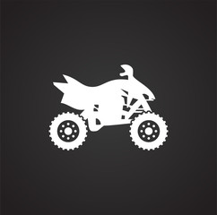 Poster - Moto related icon on background for graphic and web design. Simple illustration. Internet concept symbol for website button or mobile app.